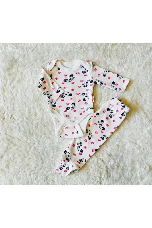 Newborn Organic Cotton 2-Piece Baby Set - Collared Floral - 3