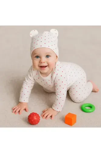 Newborn Organic Cotton 2-Piece Baby Set for Girls and Boys - ANNE DOKUNUŞU GIBI KUZUM BEBE (1)