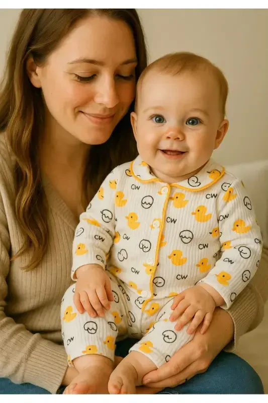 Newborn Organic Cotton 2-Piece Baby Set for Girls and Boys - 2