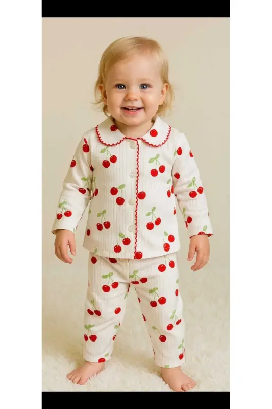 Newborn Organic Cotton 2-Piece Baby Set for Girls and Boys - ANNE DOKUNUŞU GIBI KUZUM BEBE
