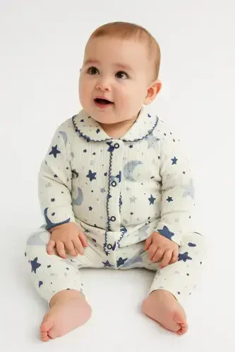 Newborn Organic Cotton 2-Piece Baby Set-Mushroom - ANNE DOKUNUŞU GIBI KUZUM BEBE (1)