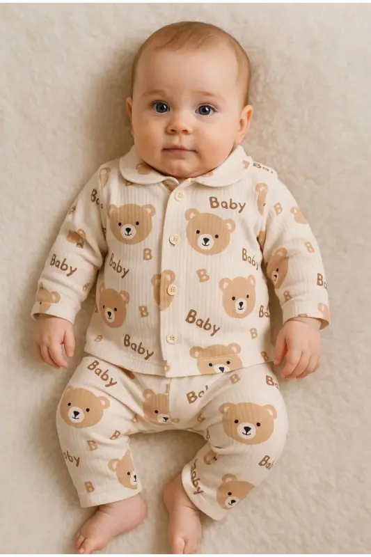 Newborn Organic Cotton 2-Piece Baby Set-Yellow - 2