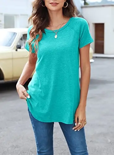 Newchoice Women's Casual Batwing Long Sleeve T Shirt Round Neck Basic Loose Tunic Tops - NEWCHOICE (1)