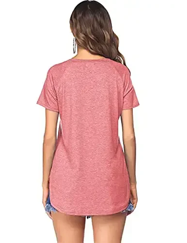Newchoice Women's Casual Batwing Long Sleeve T Shirt Round Neck Basic Loose Tunic Tops - 3