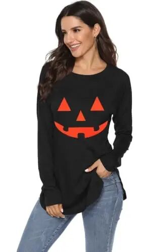 Newchoice Women's Casual Batwing Long Sleeve T Shirt Basic Loose Tunic Tops | Layering Tunics to wear with Leggings, Long Enough to Cover the Belly and Butt, Curved Rounded Hem, Round Neck Base Layers - Newchoice (1)