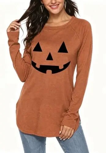 Newchoice Women's Casual Batwing Long Sleeve T Shirt Basic Loose Tunic Tops | Layering Tunics to wear with Leggings, Long Enough to Cover the Belly and Butt, Curved Rounded Hem, Round Neck Base Layers - Newchoice (1)