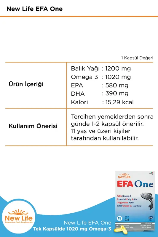 Newlife Efa One Omega 3 45 Capsules - 4