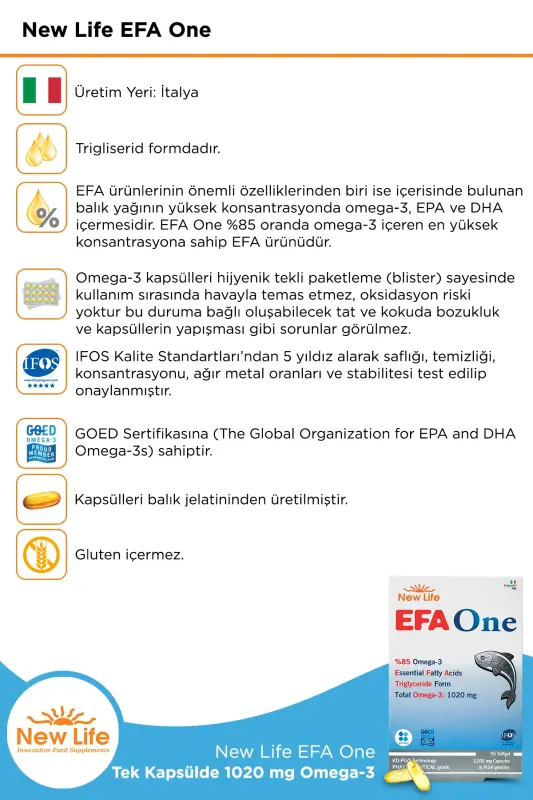Newlife Efa One Omega 3 45 Kapsula - 2