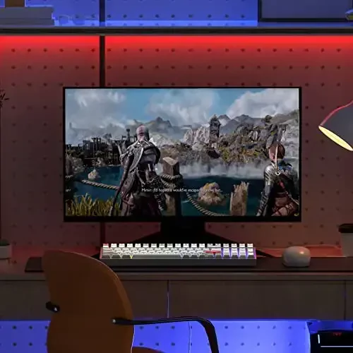 Newmen GM1000 simsiz mexanik oʻyin klaviaturasi, Bluetooth 5.0/2.4GHz/USB-C Hot Swappable Custom klaviatura, RGB yoritgichli mexanik klaviaturalar Mac/Win uchun (G-Red Switch) raqamli panel bilan - 7