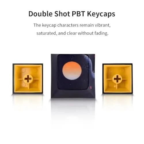 Newmen GM1000 Wireless Mechanical Gaming Keyboard,Bluetooth 2.4G/Wired Hot Swappable Custom Keyboard,RGB Backlit Mechanical Keyboards with Num Pad for Mac/Win (Blueblack Keycaps-G Silver Switch) - 6