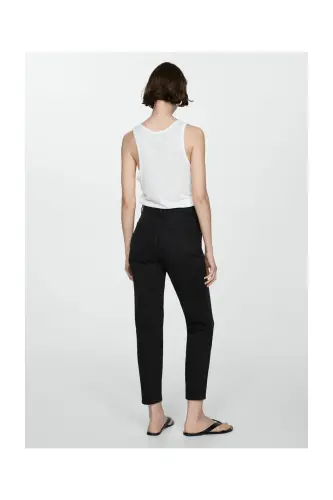 Newmom comfort high-rise jeans-Black denim - MANGO (1)