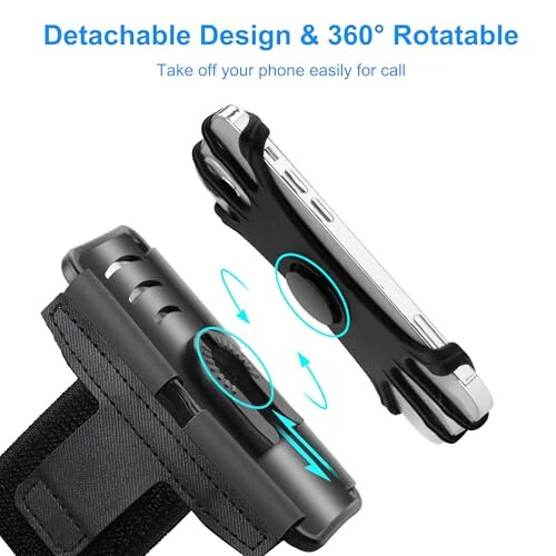 Newppon Mobil Telefon Yugurish Bandaji: Airpods Pro Ustilagichi va 360° Aylanadigan Universal Qo'l Bandaji Qopqoni iPhone 14 13 12 11 Pro Max Plus Samsung Galaxy S23 S22 Ultra Edge Note Pixel uchun Mashqlar - 3