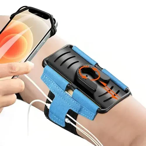 Newpponn Cell Phone Holder Armband - Reflective & Adjustable Wristband Strap Arm Bands Case Compatible with iPhone 16 15 14 13 12 Mini Pro Max Plus Samsung Galaxy Pixel for Workout Exercise Sports - 1