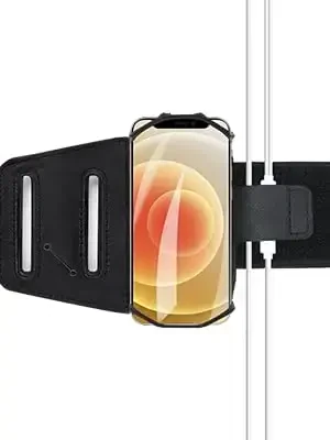 Newpponn Cell Phone Holder Armband - Reflective & Adjustable Wristband Strap Arm Bands Case Compatible with iPhone 16 15 14 13 12 Mini Pro Max Plus Samsung Galaxy Pixel for Workout Exercise Sports - 5