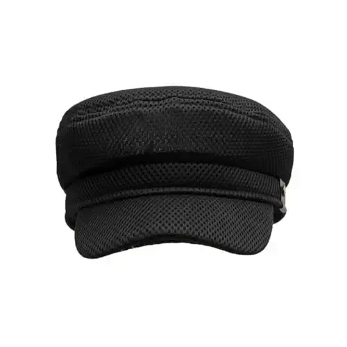 Newsboy Hats for Women Mesh Gatsby Cap Summer Chauffeur Plain Beret Hats - 4