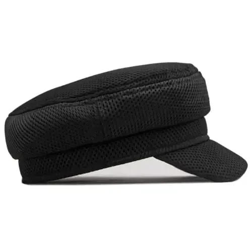 Newsboy Hats for Women Mesh Gatsby Cap Summer Chauffeur Plain Beret Hats - 5