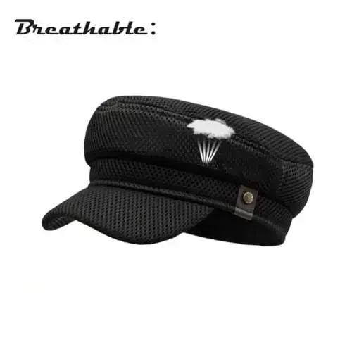 Newsboy Hats for Women Mesh Gatsby Cap Summer Chauffeur Plain Beret Hats - 6