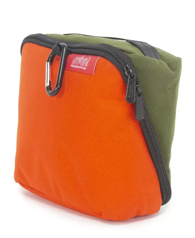 Newtown Toiletry Case-Orange/Olive - 1