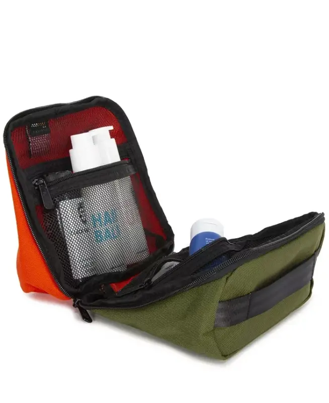 Newtown Toiletry Case-Orange/Olive - 3