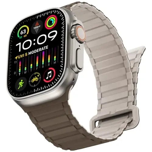 NewWays For Apple Watch Band Magnetic Link for Men 49mm 45mm 44mm 42mm - 1