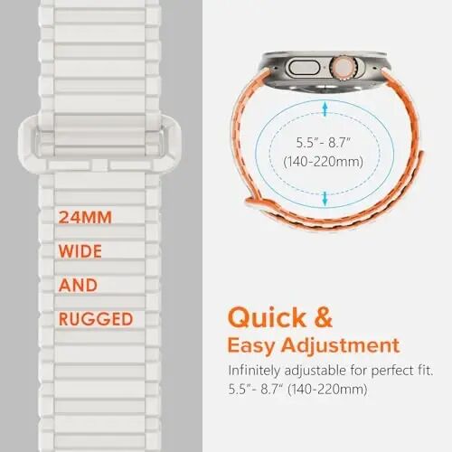 NewWays Magnetic Band for Apple Watch Bands Ultra 3 49mm 46mm 45mm 44mm for Men, Sport Loop Silicone Strap Magnet Link Wristband for iWatch Series 11 10 9 8 7 6 5 4 - 4