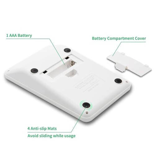 NEWYES Basic Calculator Office Solar Calculator Large LCD Display and Sensitive Button for Student Dual Power Solar & Battery Dual Power White - 5