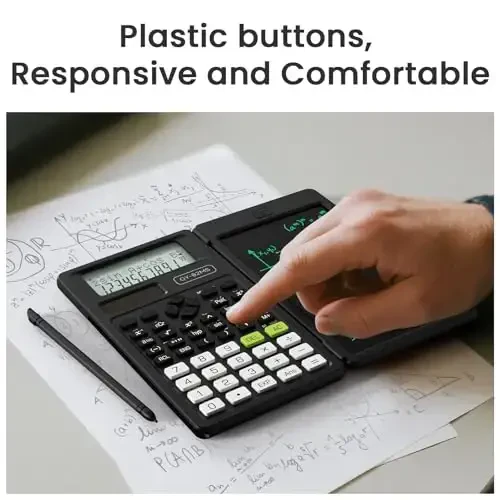NEWYES Scientific Calculator for Students, 82 MS Foldable Science Calculator with Notepad for Middle and High School Supplies - 5