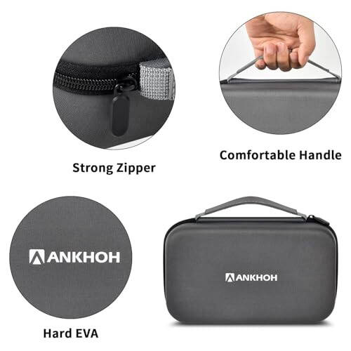 NEXPOW avto startteri uchun mos keladigan transport qutisi, 1500A maksimal kuchlanishli, 12800mAh batareyali Q10S/T11F startteri uchun, ko'chma avtomobil batareyasini zaryadlash va simlar uchun saqlash qutisi (faqat qutisi) - 4
