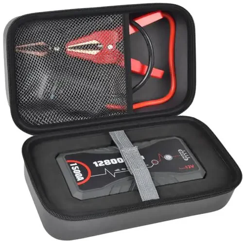 NEXPOW avto startteri uchun mos keladigan transport qutisi, 1500A maksimal kuchlanishli, 12800mAh batareyali Q10S/T11F startteri uchun, ko'chma avtomobil batareyasini zaryadlash va simlar uchun saqlash qutisi (faqat qutisi) - 1