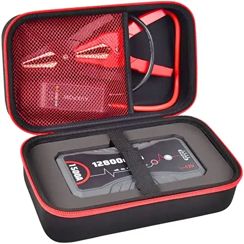 NEXPOW Car Jump Starter bilan mos keladigan ANKHOH tashish sumkasi, 1500A Peak 12800mAh batareya starteri Q10S/ T11F uchun mos, avtomobil akkumulyator zaryadlovchi va o‘tkazgich kabellari uchun portativ saqlash qutisi (faqat g‘ilof) 