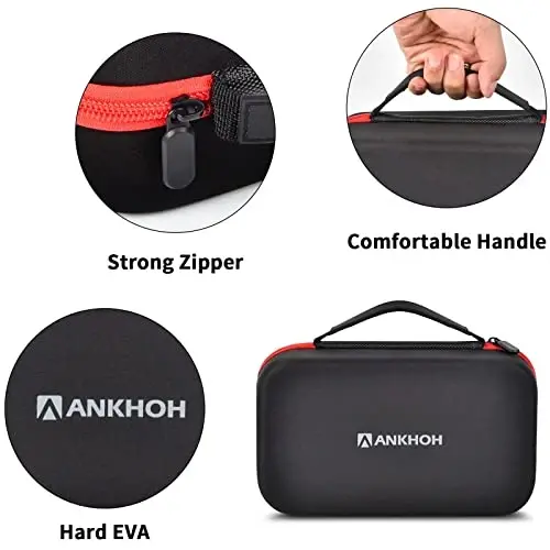 NEXPOW Car Jump Starter bilan mos keladigan ANKHOH tashish sumkasi, 1500A Peak 12800mAh batareya starteri Q10S/ T11F uchun mos, avtomobil akkumulyator zaryadlovchi va o‘tkazgich kabellari uchun portativ saqlash qutisi (faqat g‘ilof) - 4
