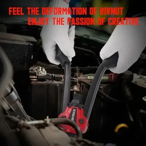 NEXTACK Perchin Gayka Asboblar To'plami, Qadamli Burg'u Uchi, 120 ta Gayka, Og'ir Yukga Bardoshli Perchin Asboblar To'plami, 8 SAE & Metrik Mandrel M5 M6 M8 M10 10-24 1/4-20 5/16-18 3/8-16, Tartibli Mustahkam G'ilof (NT700) - 7