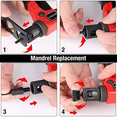 NEXTACK Rivet Nut Tool Kit with a Step Drill Bit & 80 Nutserts for Tight Space, 8