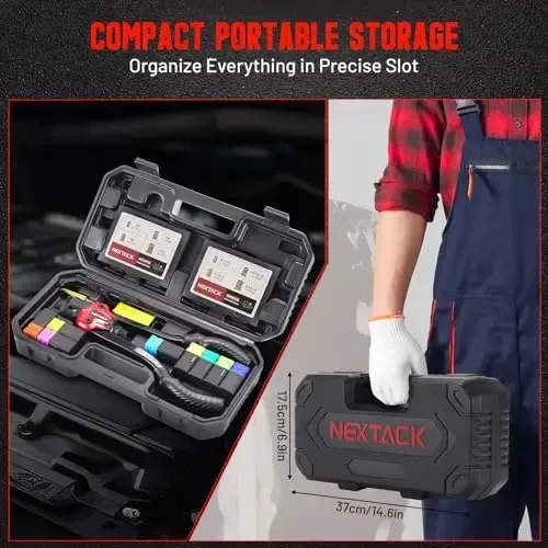 NEXTACK Rivet Nut Tool Kit with a Step Drill Bit, 120 Nutserts, Heavy Duty Rivnut Tool Set with 8 SAE & Metric Mandrels M5 M6 M8 M10 10-24 1/4-20 5/16-18 3/8-16, Organized Rugged Case (NT700) - NEXTACK (1)