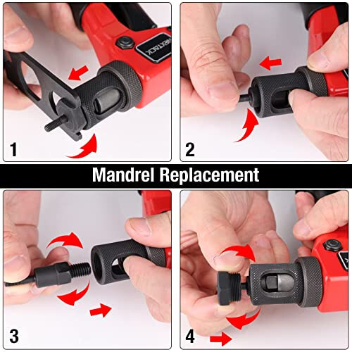 NEXTACK Rivet Nut Tool Rivet Nut Kit with a Step Drill Bit & 80 Nutserts for One-Handed in Tight Space, 8