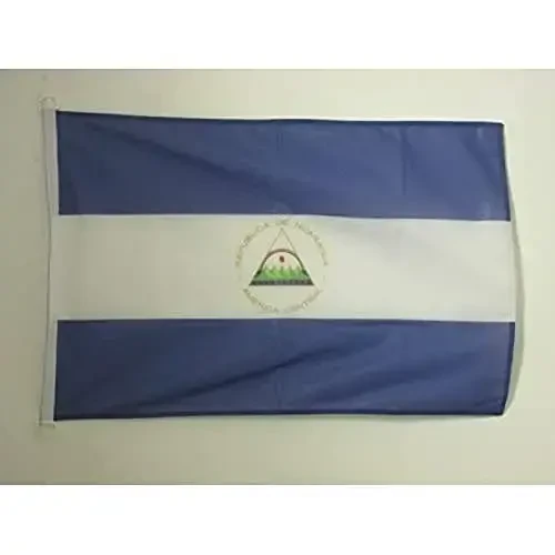 Nicaragua NAUTICAL Flag 18'' x 12'' - Nicaraguan flags 30 x 45 cm. - Banner 12x18 in for boat - AZ FLAG - 1