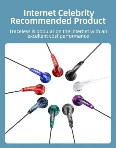 NICEHCK Yuandao 3.5mm Jack Wired Earbuds, HiFi Sound Audiophile Earphones with no Mic, 5 Year Warranty, Bass Stereo Wire in-Ear Headphones for iPhone, Android, PC, MacBook, Laptop, Tablet, Gaming - 5