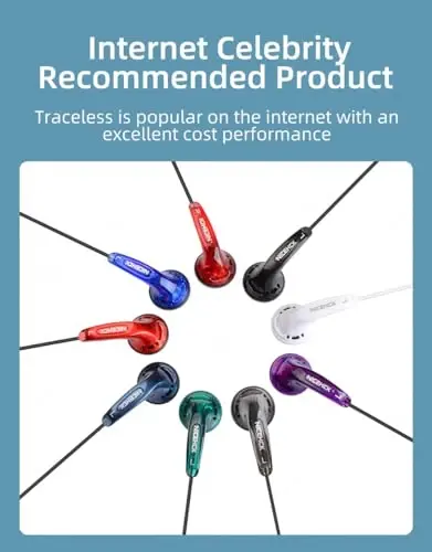 NICEHCK Yuandao 3.5mm Jack Wired Earbuds, HiFi Sound Audiophile Earphones with no Mic, 5 Year Warranty, Bass Stereo Wire in-Ear Headphones for iPhone, Android, PC, MacBook, Laptop, Tablet, Gaming - 5