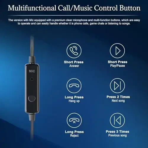 NICEHCK Yuandao 3.5mm Jekli Simli Quloqchinlar, Mikrofonli HiFi Ovozli Audiophile Eshitish vositalari, 5 Yillik Kafolat, iPhone, Android, PC, MacBook, Noutbuk, Planshet, O'yin uchun Bass Stereo Simli Quloq ichidagi Naushniklar - 4