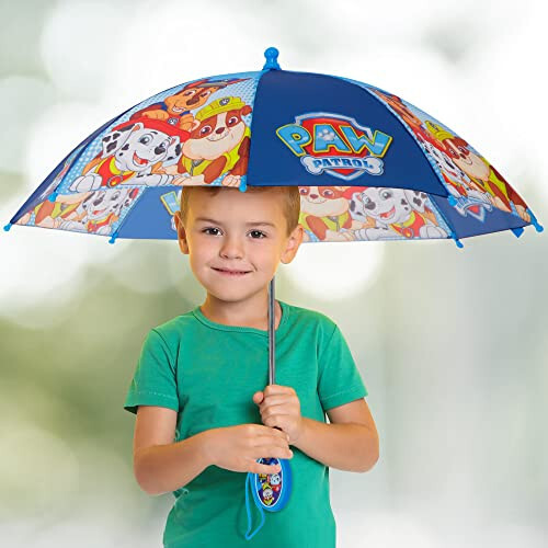 Nickelodeon boys Paw Patrol Character Rainwear Umbrella, Light Blue, Age 3-6 US - 2