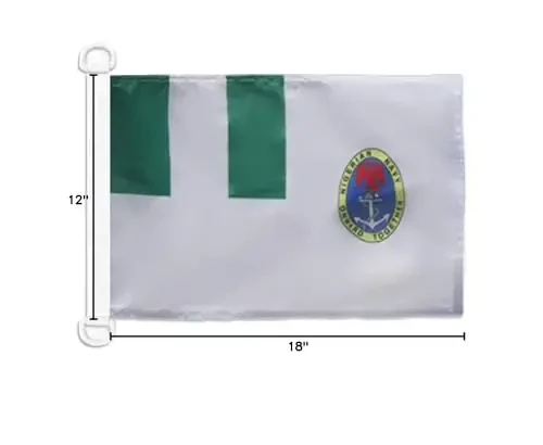 Nigeria Naval Ensign NAUTICAL Flag 18'' x 12'' - Nigerian War flags 30 x 45 cm. - Banner 12x18 in for boat - AZ FLAG - 5