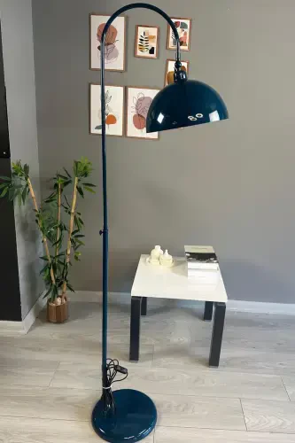 Night Blue Floor Lamp Adjustable Head Modern Decorative Metal Living Room Study Room-Night Blue - 6
