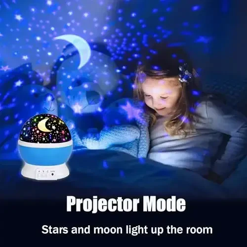 Night Light for Kids Night Light Projector, Baby Night Lights for Bedroom, Star Projector Galaxy Light Star Lights for Bedroom, Glow in The Dark Stars for Ceiling, Baby Sensory Toys, Kids Room Decor - 3