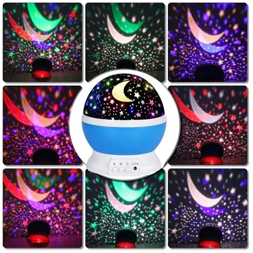 Night Light for Kids Night Light Projector, Baby Night Lights for Bedroom, Star Projector Galaxy Light Star Lights for Bedroom, Glow in The Dark Stars for Ceiling, Baby Sensory Toys, Kids Room Decor - 2