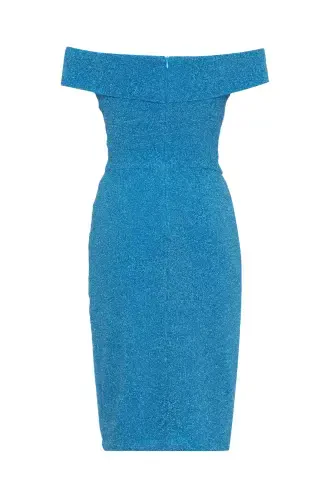 Night Zoom Düşük Omuz Elbise-015 - 10