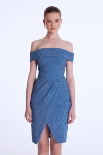 Night Zoom Off Shoulder Dress-015 - 3