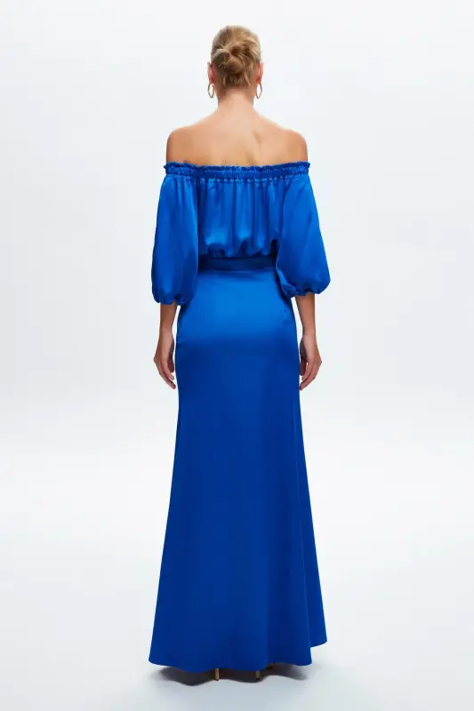 Night Zoom Off The Shoulder Long Dress-022 - 9