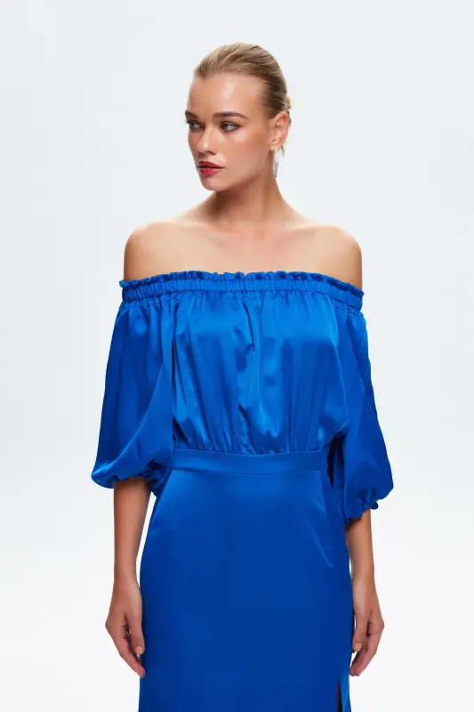 Night Zoom Off The Shoulder Long Dress-022 - 3