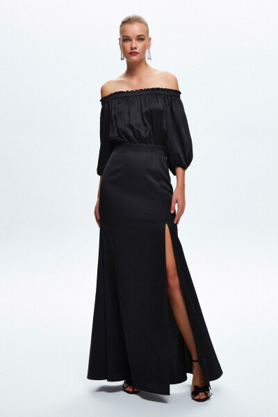 Night Zoom Off The Shoulder Uzun Elbise-001 - ADL