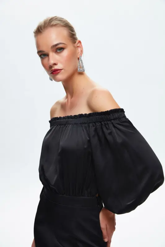 Night Zoom Off The Shoulder Uzun Elbise-001 - 3